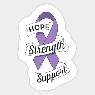 Pancreatic Cancer Support, Hope, Strength, and Awareness Sticker